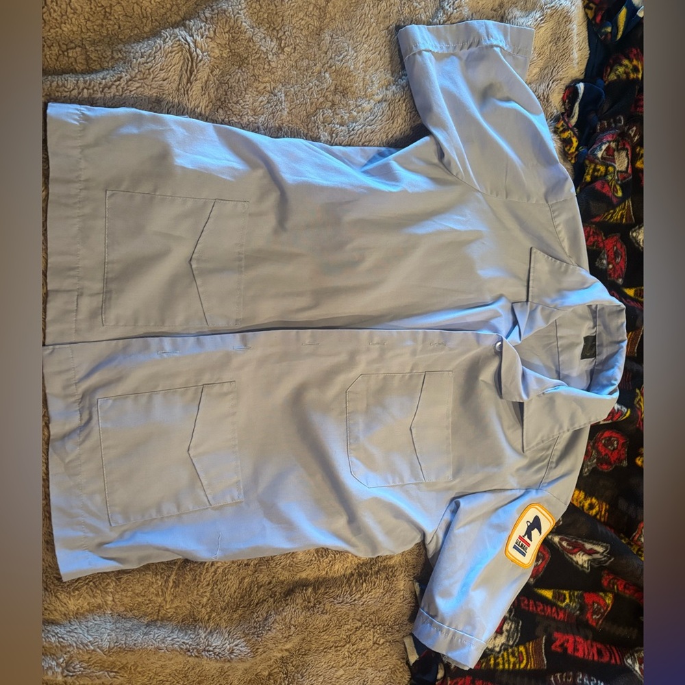 Woman’s Light Blue Short Sleeve usps Shirt